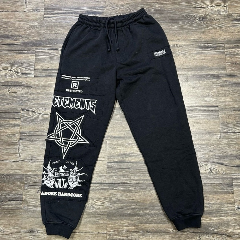 Vetements Anarchy Patched Sweatpants